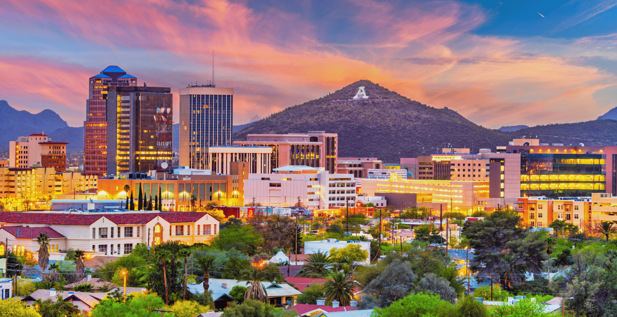 We're developing strong entrepreneurial businesses with this image of Tucson's city scape representing The Entrepreneurial CPA in the United States.