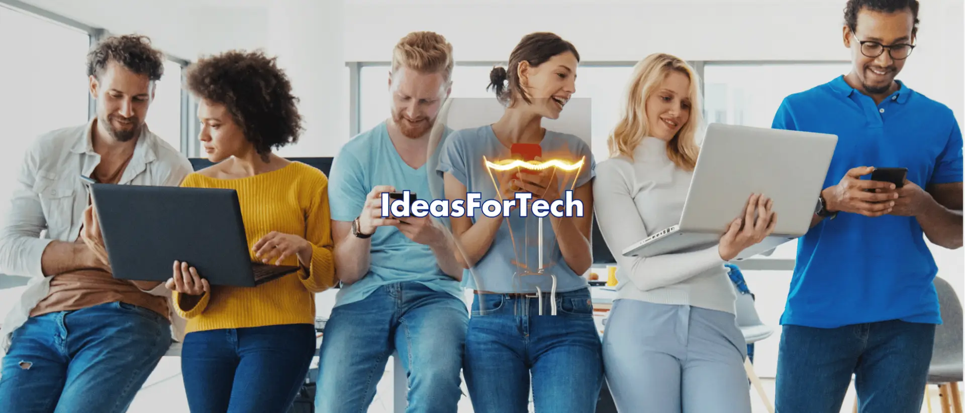 IdeasForTech technology company subscribers using various handheld devises due to the funding through Entrepreneurial Marketplace For